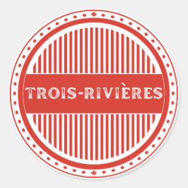 Adesivo Redondo Emblema do Orgulho da Cidade de Trois-Rivières Ide