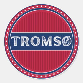 Adesivo Redondo Emblema do Orgulho da Cidade de Tromsø – Identidad