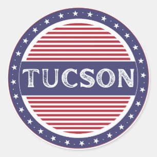 Adesivo Redondo Emblema do Orgulho da Cidade de Tucson - Identidad