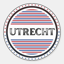 Adesivo Redondo Emblema do Orgulho da Cidade de Utrecht – Identida