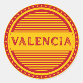 Adesivo Redondo Emblema do Orgulho da Cidade de Valência – Identid
