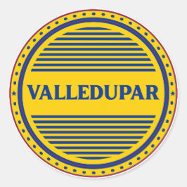 Adesivo Redondo Emblema do Orgulho da Cidade de Valledupar – Ident