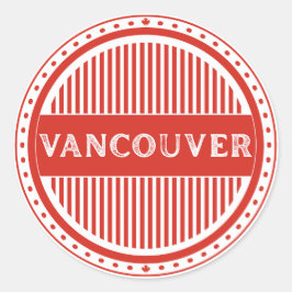 Adesivo Redondo Emblema do Orgulho da Cidade de Vancouver – Identi