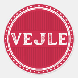 Adesivo Redondo Emblema do Orgulho da Cidade de Vejle – Identidade