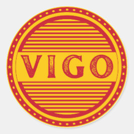Adesivo Redondo Emblema do Orgulho da Cidade de Vigo – Identidade