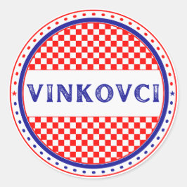 Adesivo Redondo Emblema do Orgulho da Cidade de Vinkovci – Identid