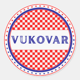 Adesivo Redondo Emblema do Orgulho da Cidade de Vukovar – Identida