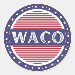 Adesivo Redondo Emblema do Orgulho da Cidade de Waco – Identidade 