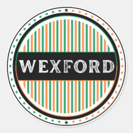 Adesivo Redondo Emblema do Orgulho da Cidade de Wexford – Identida