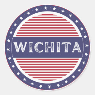 Adesivo Redondo Emblema do Orgulho da Cidade de Wichita – Identida