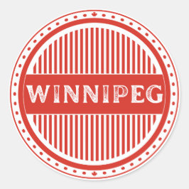 Adesivo Redondo Emblema do Orgulho da Cidade de Winnipeg – Identid