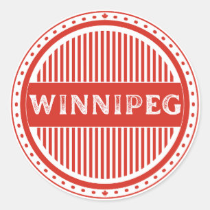 Adesivo Redondo Emblema do Orgulho da Cidade de Winnipeg – Identid