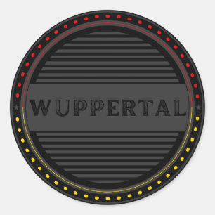 Adesivo Redondo Emblema do Orgulho da Cidade de Wuppertal – Identi