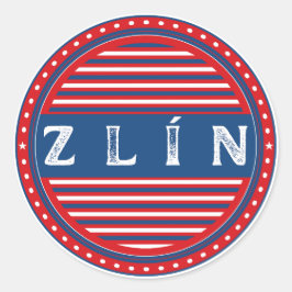 Adesivo Redondo Emblema do Orgulho da Cidade de Zlin – Identidade