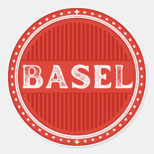 Adesivo Redondo Emblema do Orgulho de Basileia – Identidade Suíça