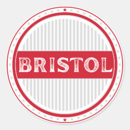 Adesivo Redondo Emblema do Orgulho de Bristol – Identidade Inglesa