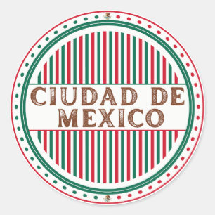 Adesivo Redondo Emblema do Orgulho de Cidade do México – Identidad