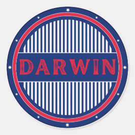Adesivo Redondo Emblema do Orgulho de Darwin City – Identidade Aus