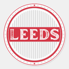 Adesivo Redondo Emblema do Orgulho de Leeds – Identidade Inglesa