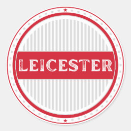 Adesivo Redondo Emblema do Orgulho de Leicester – Identidade Ingle