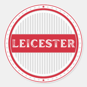 Adesivo Redondo Emblema do Orgulho de Leicester – Identidade Ingle