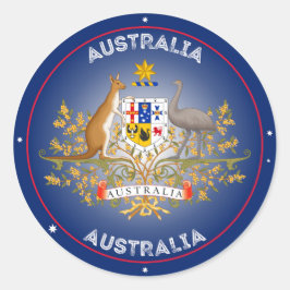 Adesivo Redondo Emblema do Patrimônio da Austrália
