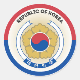 Adesivo Redondo Emblema do Patrimônio da Coreia do Sul