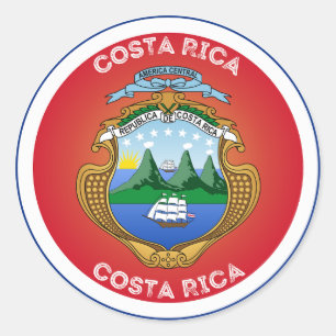 Adesivo Redondo Emblema do Patrimônio da Costa Rica