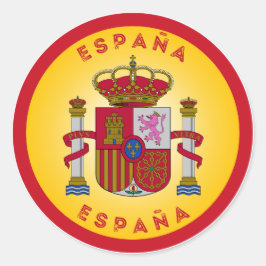 Adesivo Redondo Emblema do Patrimônio da Espanha