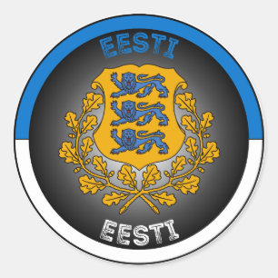 Adesivo Redondo Emblema do Patrimônio da Estônia