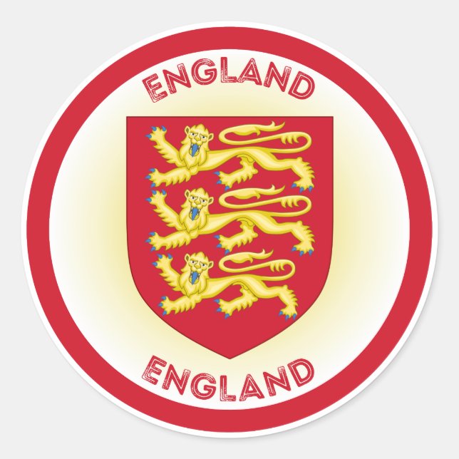 Adesivo Redondo Emblema do Patrimônio da Inglaterra (Frente)