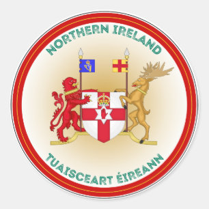 Adesivo Redondo Emblema do Patrimônio da Irlanda do Norte