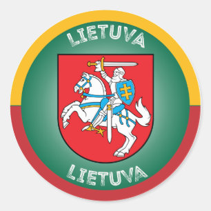 Adesivo Redondo Emblema do Patrimônio da Lituânia