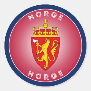 Adesivo Redondo Emblema do Patrimônio da Noruega