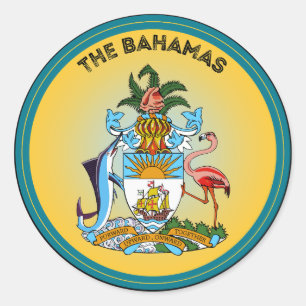 Adesivo Redondo Emblema do Patrimônio das Bahamas