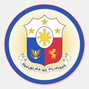 Adesivo Redondo Emblema do Patrimônio das Filipinas