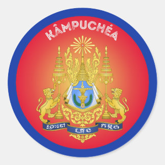 Adesivo Redondo Emblema do Patrimônio do Camboja