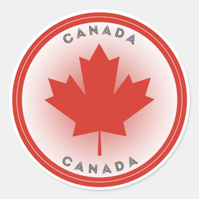Adesivo Redondo Emblema do Patrimônio do Canadá (Frente)