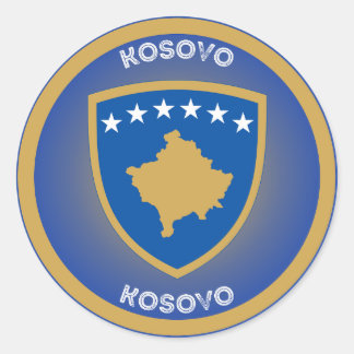 Adesivo Redondo Emblema do Patrimônio do Kosovo