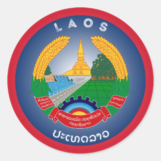 Adesivo Redondo Emblema do Patrimônio do Laos