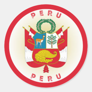 Adesivo Redondo Emblema do Patrimônio do Peru