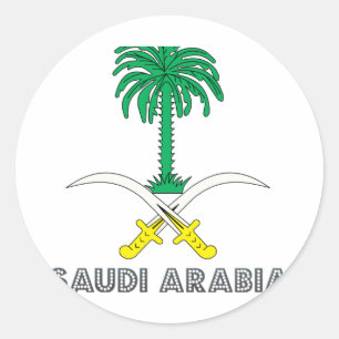 Adesivo Redondo Emblema do saudita