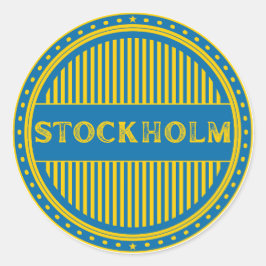 Adesivo Redondo Emblema do Stockholm City Pride – Identidade Sueca