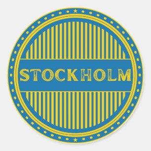 Adesivo Redondo Emblema do Stockholm City Pride – Identidade Sueca