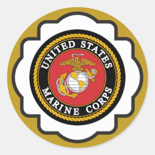 Adesivo Redondo Emblema do USMC