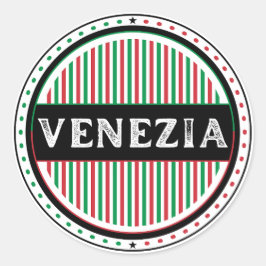 Adesivo Redondo Emblema do Venezia City Pride – Identidade Italian