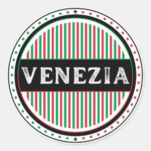 Adesivo Redondo Emblema do Venezia City Pride – Identidade Italian