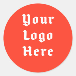 Adesivo Redondo Emblema Gótico de Logotipo Personalizado | Seu Log
