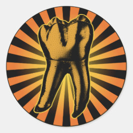 Adesivo Redondo Emblema gráfico dos dentes