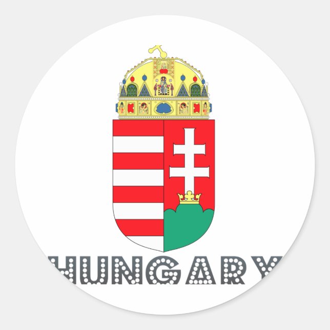Adesivo Redondo Emblema húngaro (Frente)